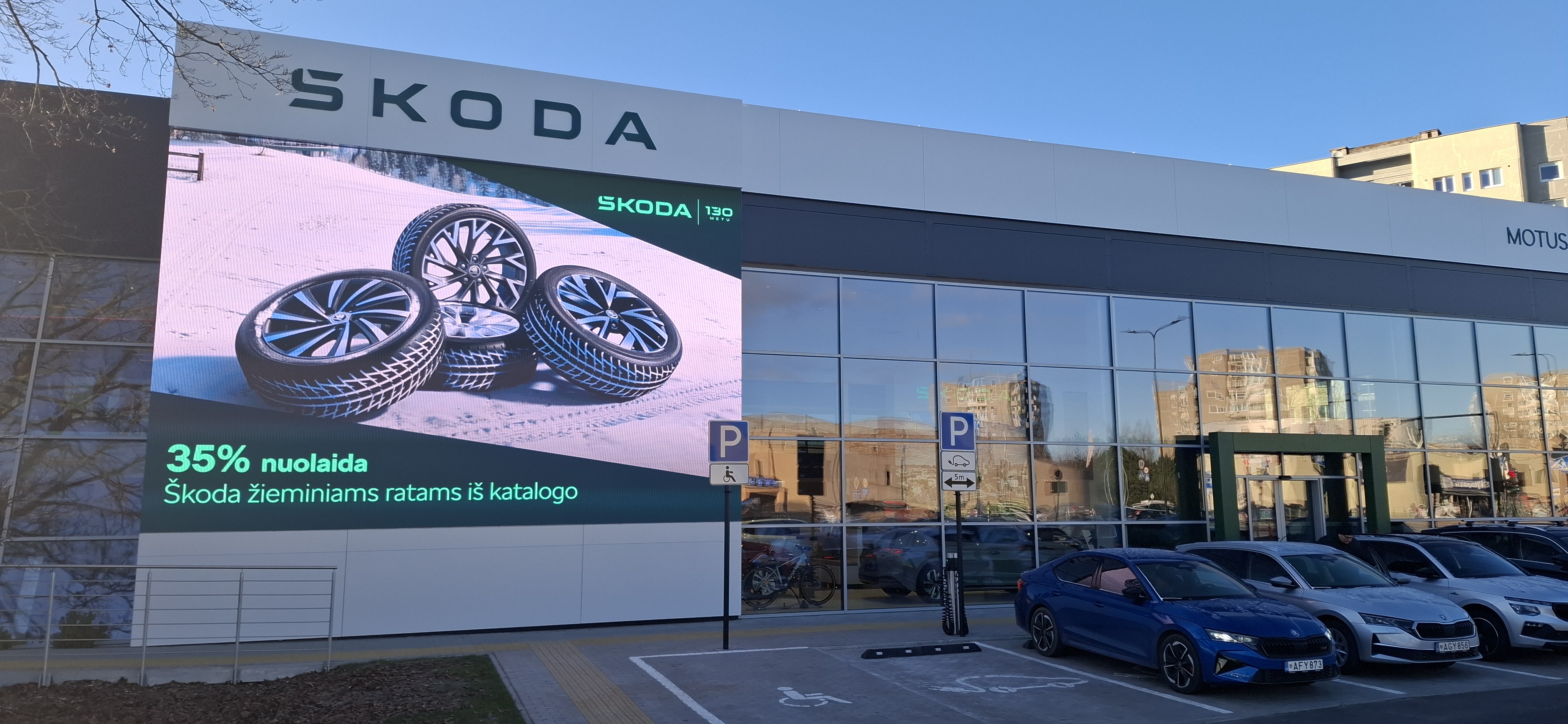 ŠKODA autosalono LED ekranas Vilniuje